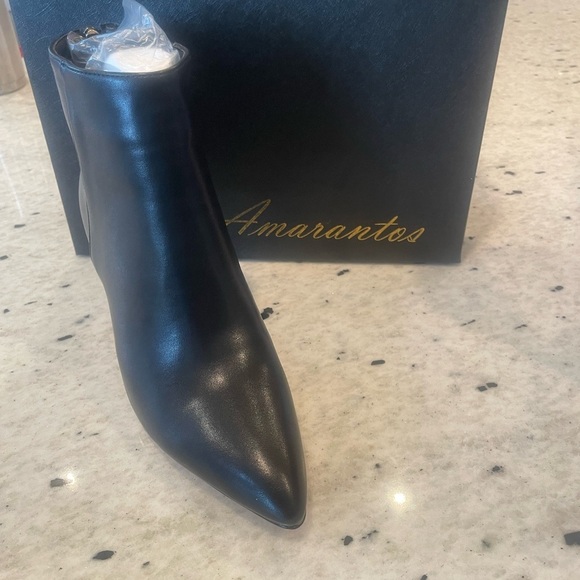 AMARANTOS Fashion Pointed Toe Zip Up Dress Kitten Heel Ankle Boots, size 6 - Picture 6 of 12